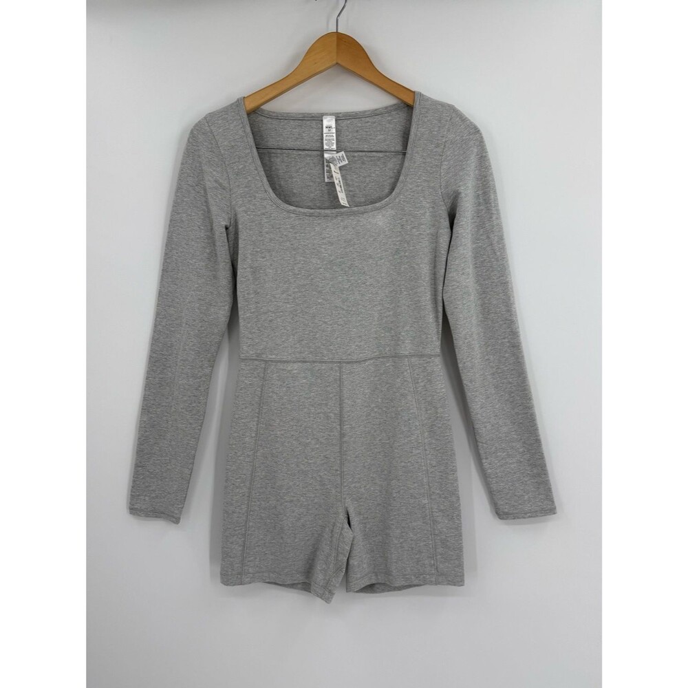 NWT Madewell MWL Knit Long-Sleeve Biker Unitard | Gray | Medium